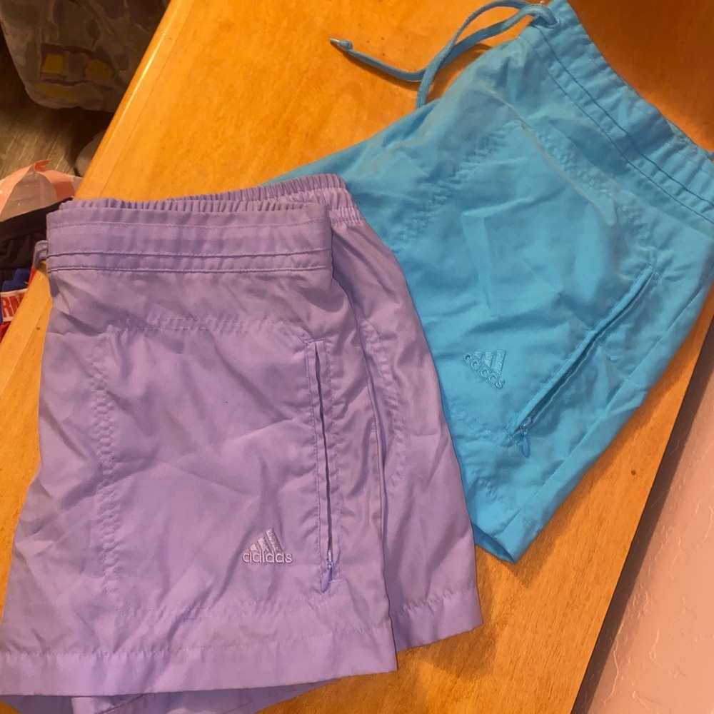 Vintage Adidas Workout shorts blue and purple bundle